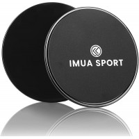 Imua Sport Core Sliders Dual-Sided Sliders for Working Out on Carpet and Hardwood Floors Light and Compact Workout Guide Included 2-Pack - BTMOBMA3D