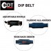 CDT Fitness Leather Dip Belt | Adjustable Buckle | Double Stitched Nylon Strap | Padded Interior | Ergonomic Design | Weighted Pull-up Chin up Squat Donkey Calf Raises - BX8VPO8JR