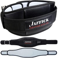 Jaffick Double Locking Buckle Weight Lifting Belt 6 Inches Wide for Lower Back Support Stability for Men Women Gym Fitness Workout Weightlifting Strength Cross Training Squat Deadlift Hit PR's - BEDKHBHI5