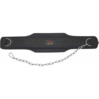 Weight Lifting Dipping Belt with Chain Fitness Exercise Belt - BPZZA5MXC
