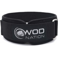 WOD Nation Weight Lifting Belt 4 Inch Firm Support Nylon Weight Belt for Deadlift Squat & Weightlifting Sizes for Both Men & Women - BQKFWCNL3