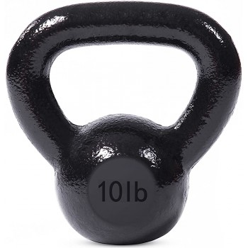 JFIT Kettlebell Weights Cast Iron – 10 Pounds Ballistic Exercise Core Strength Functional Fitness and Weight Training Set Free Weight Equipment Accessories - BB9AD8MXQ