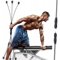 Shoulder Tube Exercise Bar Fitness Training Springback Bars Strength Training Bars Detachable Training Stick Core Strength Core Muscle Trainer 63 inch - B5316OZ6P