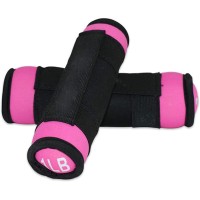 1 pound men and women weighing soft dumbbells while walking. Weight lifting with handles used for walking running physical therapy aerobic exercise ,Suitable for family physical exercise. pink - B4PYX8V65