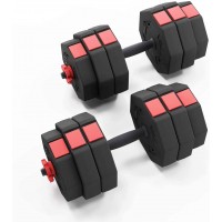DlandHome Adjustable 55bls 66 Pounds Dumbbells Two in One Iron Sand Mixture Anti Rolling Fitness Dumbbells - BDG6IM5NF