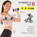 Entumano Sporting Set 6 Dumbbells | Colored Neoprene | Rack Base Included | 3 5 y 8 pounds | Weights | Ladies Men and Women | Training and Home Exercise - B923XEDCG