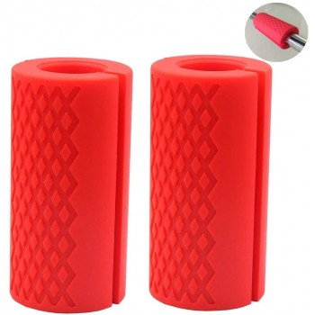 IADU Barbell Grips-Thick Bar Grips for Weightlifting 1 inch-Dumbbell Handles Stress Relieve Barbell Grip Hand Protector Pull up Tape Arm Blaster Adapter for Standard Hex Bicep Tricep Threaded. - B8QTHDUVD