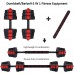 Kitclan 44LB 66LB Adjustable Weights Dumbbells Set Barbell Weight Set Workout Equipment Home Gym Fitness Exercise Strength Training 22 33 Pound Dumbbell Sets Pair Set of 2 Curl Bar for Women Men - BZH46SAC1