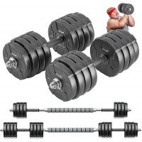 RUNWE Adjustable Dumbbells Barbell Set of 2 40 50 70 90 100 lbs Free Weight Set at Home Office Gym Fitness Workout Exercises Training for Men Women Beginner Pro - BOBC9WO2A