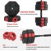 SogesHome Weights Dumbbells Set-Adjustable Dumbbells for Men and Women Weight Lifting Training Weight Equipment Set with Connecting Rod Pair of 66lbs for Home Gym Red Black - BOYMFFI9Z