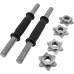 Swing Sports Dumbbell Bars with Flower Nuts Chrome Adjustable Threaded Dumbbell Handles Fits Standard 1in Weight Plate - BL1GEMBJQ