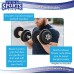 Swing Sports Dumbbell Bars with Flower Nuts Chrome Adjustable Threaded Dumbbell Handles Fits Standard 1in Weight Plate - BL1GEMBJQ
