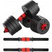 VVSUN 2 Pack 35cm 13.78 inch Dumbbell Bars Dumbbell Handle Weight Lifting Spinlock Collar Set Weightlifting Accessories for Training Fitness Workout Gym Strength Sport Red,Black - BEHFONCO5