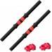 VVSUN 2 Pack 35cm 13.78 inch Dumbbell Bars Dumbbell Handle Weight Lifting Spinlock Collar Set Weightlifting Accessories for Training Fitness Workout Gym Strength Sport Red,Black - BEHFONCO5