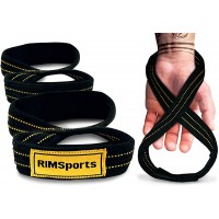 Figure 8 Lifting Straps for Weight Lifting and Power Lifting Premium Deadlift Straps for Men and Women Non Slip Neoprene Padded Weight Lifting Straps Deadlift Figure 8 straps for Weightlifters - B2WQ5POWH