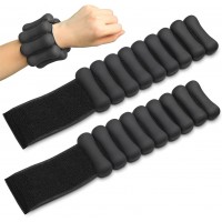 Hoikka Bangles Adjustable Wrist & Ankle Weights Set of 2 1lb Each，Wearable for Women and Men Yoga Dance Barre Pilates Cardio Aerobics Running - B5R058P5X
