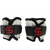 Shred & Tone Adjustable Ankle Wrist Weights 1 Pair Black Gray - BLN2E7210