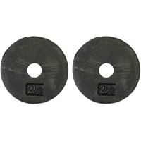 Ader Standard 1" Hole Cast Iron Weight Plate Pair Black 2.5-LB - BB0F18112