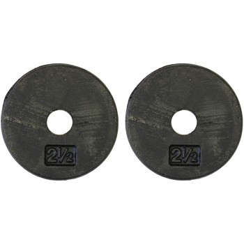 Ader Standard 1 Hole Cast Iron Weight Plate Pair Black 2.5-LB - BB0F18112