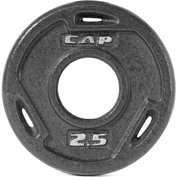 CAP Barbell Olympic Grip Weight Plate Single Black 2.5 Pound - BL0RSP6XL