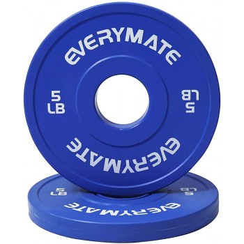 EVERYMATE Change Weight Plates 1.25LB 2.5LB 5LB Set Fractional Plate Olympic Bumper Plates for Cross Training Bumper Weight Plates Steel Insert Strength Training 10LB 15LB 25LB 35LB 45LB - B9YENOA2I