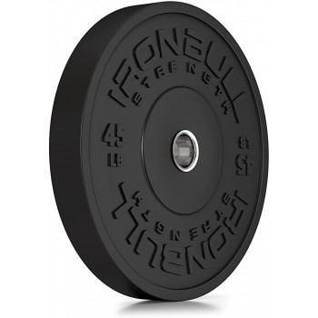 HD Bumper Plates 2 Single 10LB 15LB 25LB 35LB 45LB One 1 Rubber Weight Plate in Pounds for Olympic Barbells Ideal for Cross-Training Weightlifting Fitness and Gym Weights - BYY9IXUU9