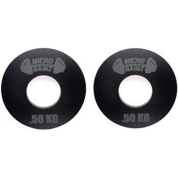 Micro Gainz .50KG Pair of Olympic Kilogram Fractional Steel Weight Plates- Designed for Olympic Barbells Used for Strength Training and Micro Loading Made in the USA - B73XZZSZZ