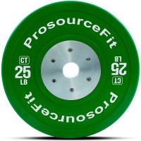 ProSource Competition Color Training Bumper Plates Rubber with Steel Insert - B3RMA36KK