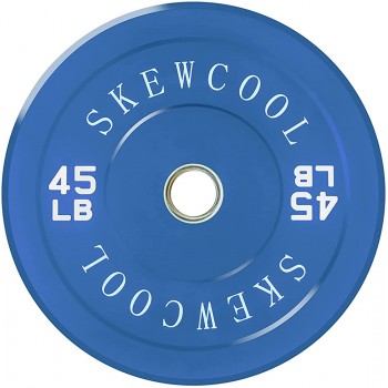 SKEWCOOL 2 Inch Olympic Bumper Plates Bumper Plates Set 10lbs 15lbs 25lbs 30lbs 35lbs 45lbs Weight Plates for Weightlifting Strength Training - BIM30R0BQ
