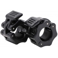 IADUMO 1 Inch Safety Barbell Clamps Standard Bar Collars Quick Release Pair of Locking Weight Plates Clips for Weightlifting Workout Fitness - BJ7QVCOLU
