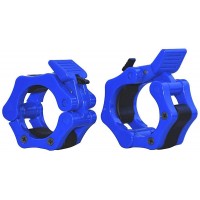 KingBra 50mm Barbell Collars Barbell Dumbbells Barbell Collar 2 Inch Metal Olympia Barbell Bar Weight Clamp Collars Clips Great for Weightlifting Fitness Training 2 Pcs,Blue - BISMQN3JL