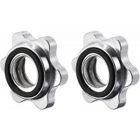 uxcell Dumbbell Hex Nut 2Pcs 25mm Anti-Slip Spin Lock Collar Screw for Barbell Dumbbell Weight Lifting - BA96F4SDV
