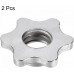 uxcell Dumbbell Hex Nut 2Pcs 28mm Anti-Slip Spin Lock Collar Screw for Barbell Dumbbell Weight Lifting Silver - BA62Z0IT7