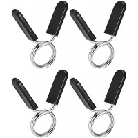 uxcell Spring Clip Collars 4pcs 27mm Gym Weight Bar Barbell Spring Collar Clip Dumbbell Lock Clamp Tool - BEFQ7N5HF