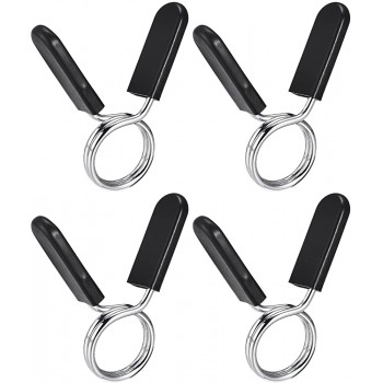 uxcell Spring Clip Collars 4pcs 27mm Gym Weight Bar Barbell Spring Collar Clip Dumbbell Lock Clamp Tool - BEFQ7N5HF