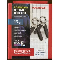 Weider Standard Spring Clip Collars Safety Clips Gray - BZ44RF15Z