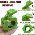 yuntop 1 Pair Barbell Clamps of Locking 1'' Diameter Standard Bar Quick Release Locks Collar Clips Dumbbell Lock Clips for Workout Fitness Training BodybuildingGreen - B785P37ZR