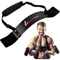 Legend Legacy Arm Blaster for Biceps & Triceps Weight Lifting Equipment for Preacher & Bicep Curl Workout with Adjustable Neoprene Neck Brace Thick Elbow Padding Robust Rivets & Buckle - BTUTPD4UQ