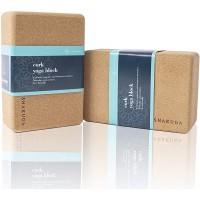 Cork Yoga Block 2 Pack Natural Yoga Blocks 9"x6"x4" Support and Improve Poses Flexibility Non-Slip&Anti-Tilt Lightweight Odor-Resistant| Moisture-Proof Great for Meditation Fitness & Gym - BOME7MG05