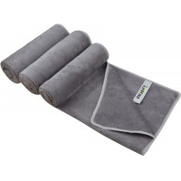 KinHwa Absorbent Workout Towels for Gym Soft Gym Towels for Sweat Microfiber Sports Towel Perfect Size for Workouts Hot Yoga Running Biking or Camping 16inch x 31inch 3 Pack Gray - BMCFAKJS0