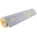 Cap Yoga Mat with Carry Strap 5mm Ginko Design Yellow Gray - BXKFYST5N