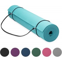 Gaiam Essentials Premium Yoga Mat with Yoga Mat Carrier Sling 72"L x 24"W x 1 4 Inch Thick - BQ6IU41W9