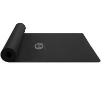 Quest Yoga Mat Extra-thick 6mm Non-slip Sports and Fitness Mat an Artifact for Yoga Pilates and Floor Exercises 72"L x 24"W x 6mm ThickBlackWith Sling Carrier - B61BLAMLV