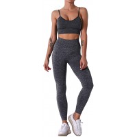 Women’s Yoga Outfits 2 piece Set Workout Tracksuits Sports Bra High Waist Legging Active Wear Athletic Clothing Set - BAWXXPJSR