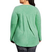 FOREYOND Plus Size Long Sleeve Athletic Tops for Women Soft Dry Fit Workout Tops Stretchy Lightweight Yoga Clothing XL-5XL - BOXX59W7N