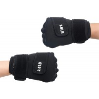 PURATEN Weighted Gloves 5lb2.5lb Each Soft Iron Fitness Gloves with Lengthen Wrist Strap for Gym Boxing Taekwondo Running Training Washable - BPDK3PCZS