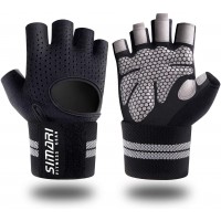 SIMARI Workout Gloves Men and Women Weight Lifting Gloves with Wrist Wraps Support for Gym Training Full Palm Protection for Fitness Weightlifting Exercise Hanging Pull ups - BTUOA33IP