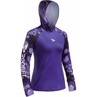 Rodeel Women's Hoodie Long Sleeve Sport Running Quick Dry Shirts Athletic Moisture Wicking Tops UPF 50 Sleeve with Thumbholes - B9FPZH5WL