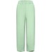 Burband Womens Summer Linen Pants Elastic Waist Lounge Pants Tapered Capris Crop Trousers with Pockets Plus Size S-5XL - B89RNJTD6
