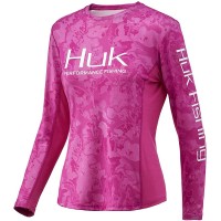 HUK Women's Icon X Camo Long Sleeve Performance Fishing Shirt - B2GSK9H05